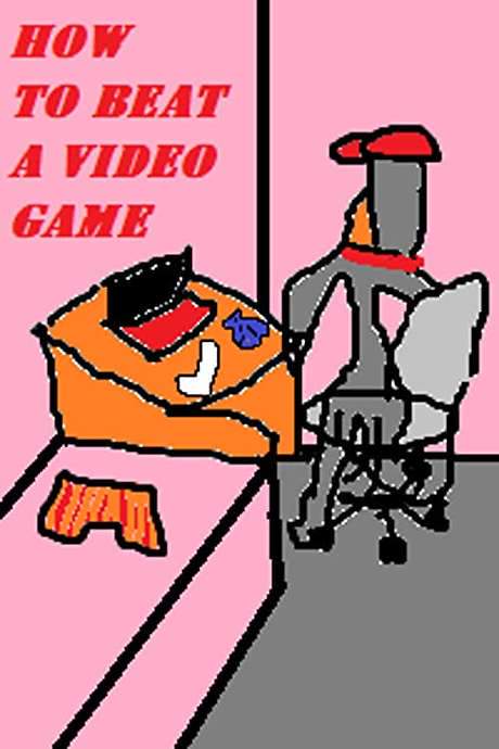    Gamer tries to beat a video game.  